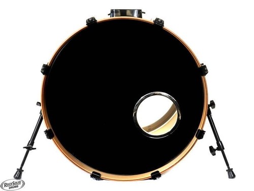 Black bass drum head - 20",