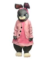 Easter Bunny Mascot Grey Rabbit Costume Fancy Dress Outfit Kids Party Mascots