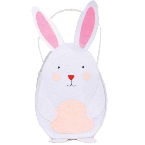 Easter felt bag white bunny - easter,