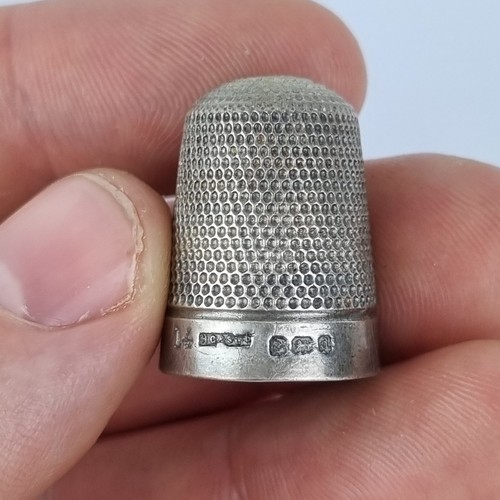 Antique solid silver thimble - solid,