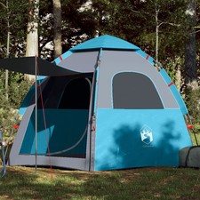 WALPLUS Camping Tent Cabin 4-Person Blue Quick Release Waterproof Shelter