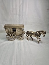 Vintage Brass Horse Drawn