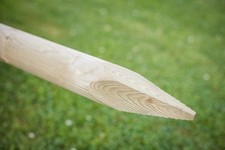 5 x Round Wooden Fence Posts Stakes with Pointed end 1.2m x 50mm diameter