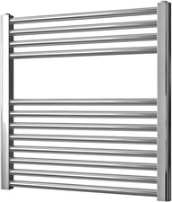Greened House Chrome Straight Electric Heated Towel Rail 600mm x 600mm