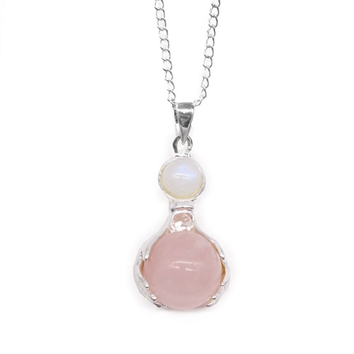 Gemstone healing hands pendant - gemstone,