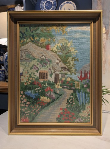 Vintage needlepoint tapestry - vintage,