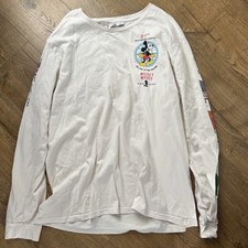 Topman Men's Vintage Disney Mickey mouse long sleeve tee top XXL flags top world