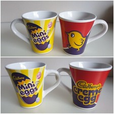 1 x Creme Egg 1 x Mini Egg Mug Cadburys Flared Cup Coffee Tea Gift Easter VGC
