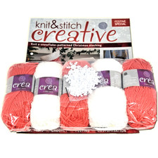 Knit and Stitch Snowflake Stocking Festive Special Magazine Christmas Knitting