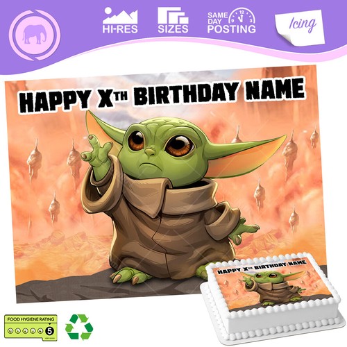 Baby yoda cake topper - cake, star