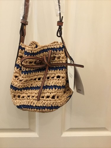 Mango raffia bag new with - with, tags