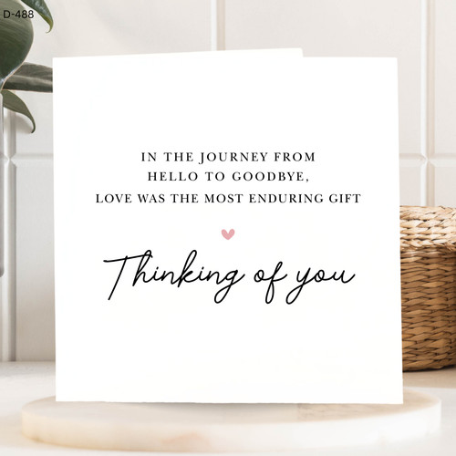 Sympathy card thinking you - thinking, of