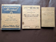 WWII USA army truck manuals x3