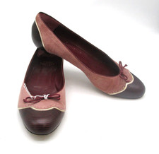 MOSCHINO  Size EU 40.5 UK 7.5 Women's Kitten Heel Suede & Leather Court Shoes.