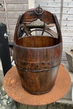 Vintage Wooden Well Bucket.