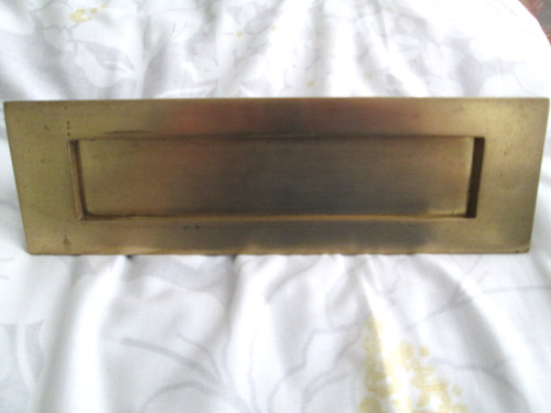 Vintage brass letter box - a,
