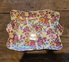 Royal Winton Grimwades Chintz "Cheadle" Pottery Platter  ~ CHEADLE  9" x 6.5"