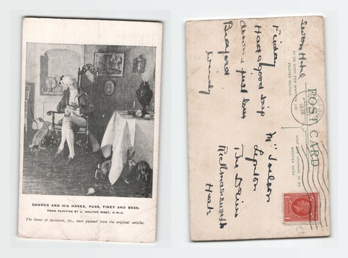 Vintage postcard cowper and - vintage,