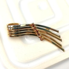 Vintage Brutalist Brooch Gold