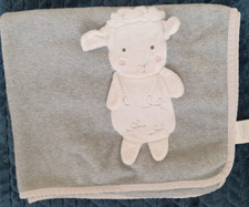 Silvercloud Lamb Sheep Fleece Blanket Grey Preloved