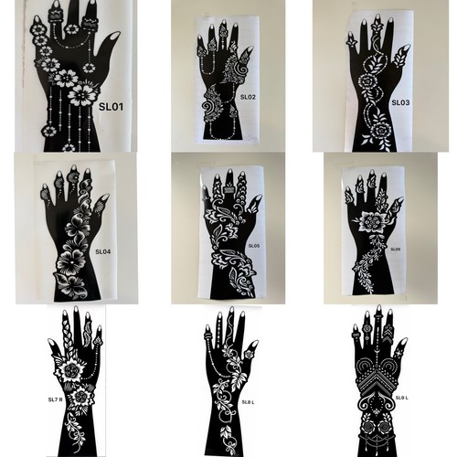 Henna stencils hand - stencils, mandala