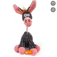 Rope neck plush dog toys