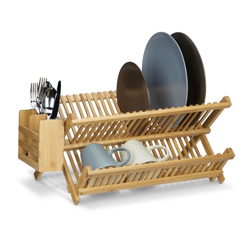 Draining rack bamboo dish