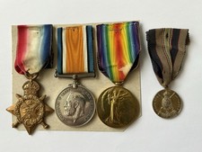 WW1 Mons Star Trio & Presentation Medal 5312 Pte A Peake 6th Dragoon Guards.