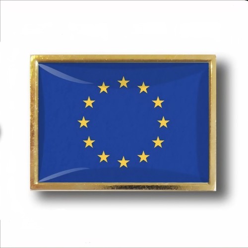European union blue - blue, round