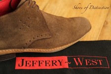 Jeffery West Jimmy Modernist Brown Suede Chukka Boots Men's UK 7 US 8 EU 41