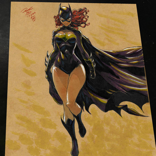 Batgirl art print signed - batgirl,