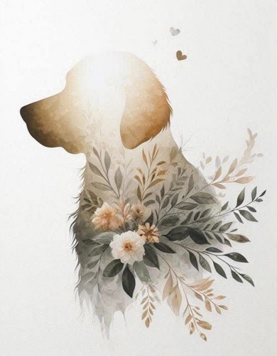 Flowered labrador cross - flowered,