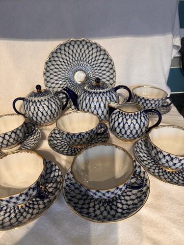 Vintage lomonosov ussr tea set - vintage,