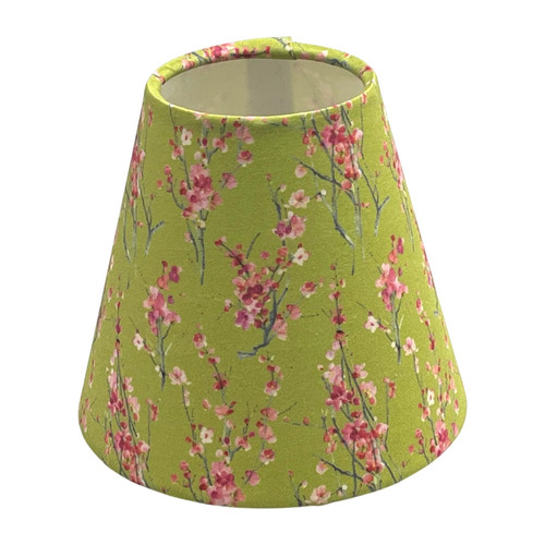 Green floral fabric candle - floral,