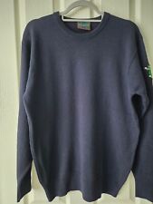 Glenmuir Mens Navy Pure Lambswool V-Neck Golf Jumper Scotland Size Medium VGC