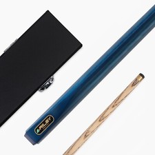 Riley METALLIC BLUE 57 Inch 2 Piece Snooker Pool Cue 9.5mm tip + Black HARD CASE