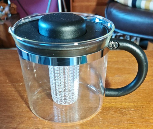 Bodum black glass tea infuser - glass,