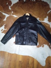 Mens  black  leather