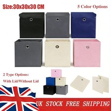 Foldable Fabric Cube with Lid