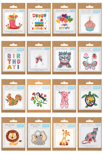 Cross stitch kits - cross, trimits