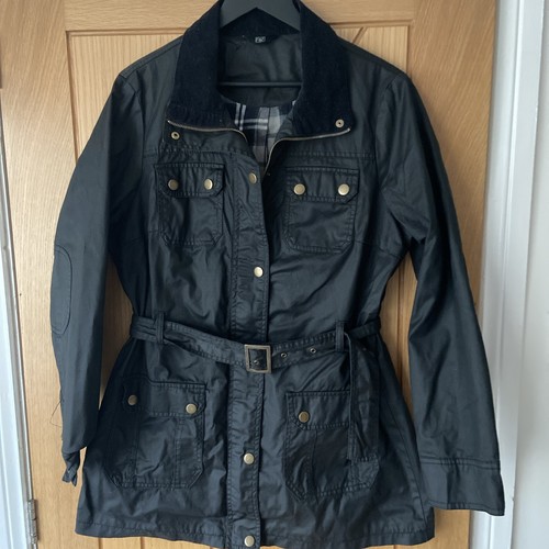 Ladies wax black jacket - ladies,