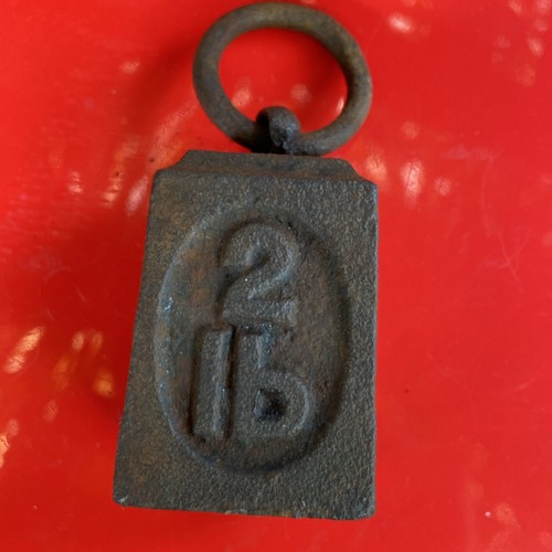 Antique iron scale weight - iron, 2