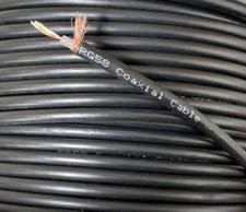 10m Black RG58 50 Ohm Stranded