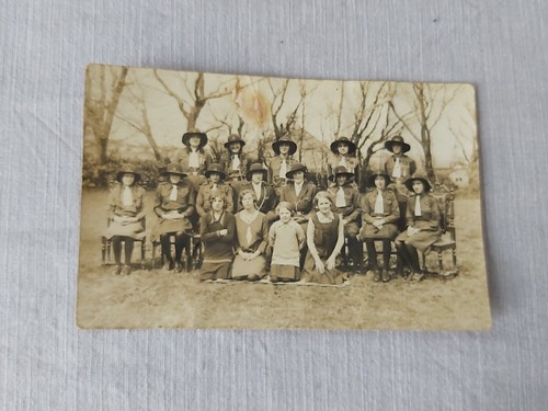 Vintage girl guides postcard - girl,