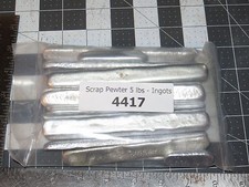 Scrap Pewter 5 lbs  - Ingots - Reloading - Casting  - Crafts "high temp Harder"