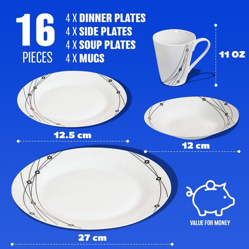 16pc dinner set bowl - 16pc,