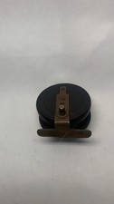Vintage Wooden Fly Fishing Reel with Metal Mount and Handle