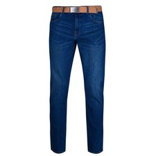Lee Cooper Belted Jeans Mens Gents Straight Pants Trousers Bottoms Lightweight