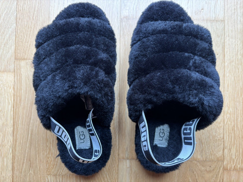 Genuine ugg fluff yeah black - genuine,