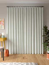 Andy Mesa Pair Dimout Thermal Lined Pencil Pleat Curtains, Dusty,Green